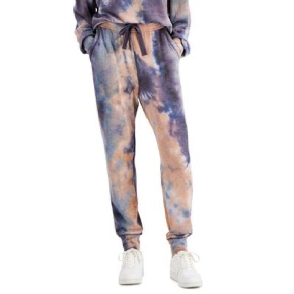Hippie Rose Pants - Hippie Rose Juniors Tie-Dye Ribbed Pull-on Joggers Size: M Tie-Dye Jogger Pants